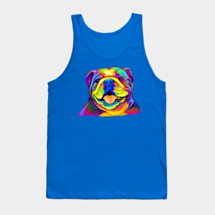 English Bulldog in Colors Tank Top